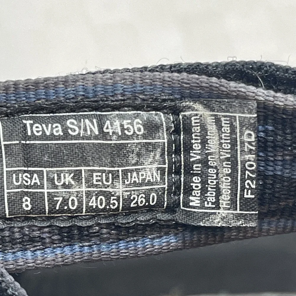 Teva Hurricane 4 Outdoor Sandals Blue Black Mens 8 Womens 9‎ UK 7 EU 40.5